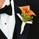 mango calla boutonniere